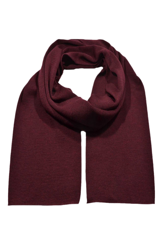 Merino Strickschal glatt Bordeaux