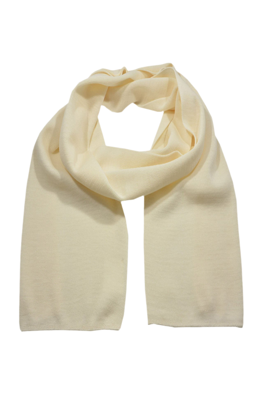 Merino Strickschal glatt Weiß