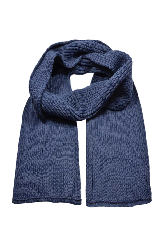 Merino Strickschal gerippt Jeans