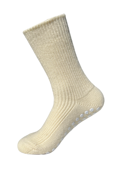 Stoppersocke Wollweiß