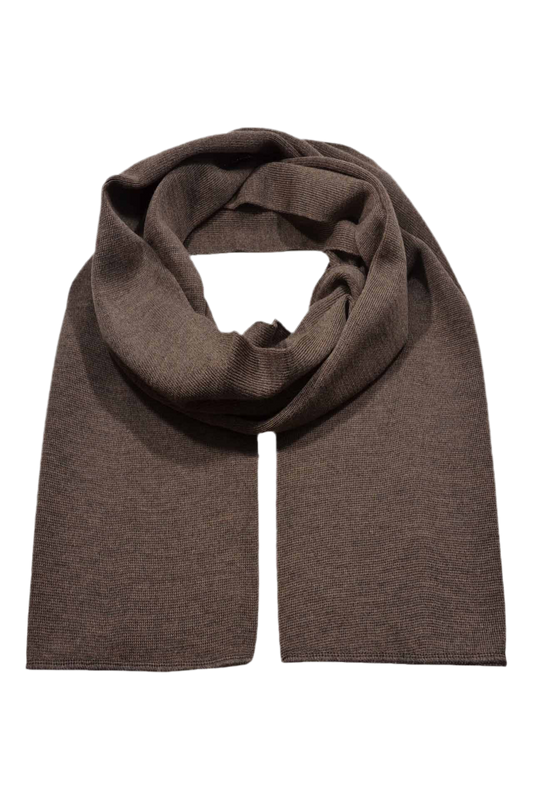 Merino Strickschal glatt Taupe