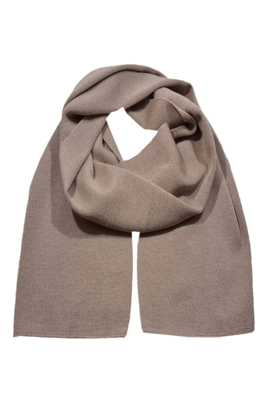 Merino Strickschal glatt Sand