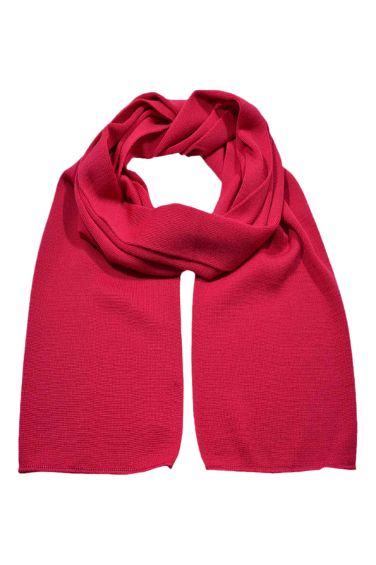 Merino Strickschal glatt Pink