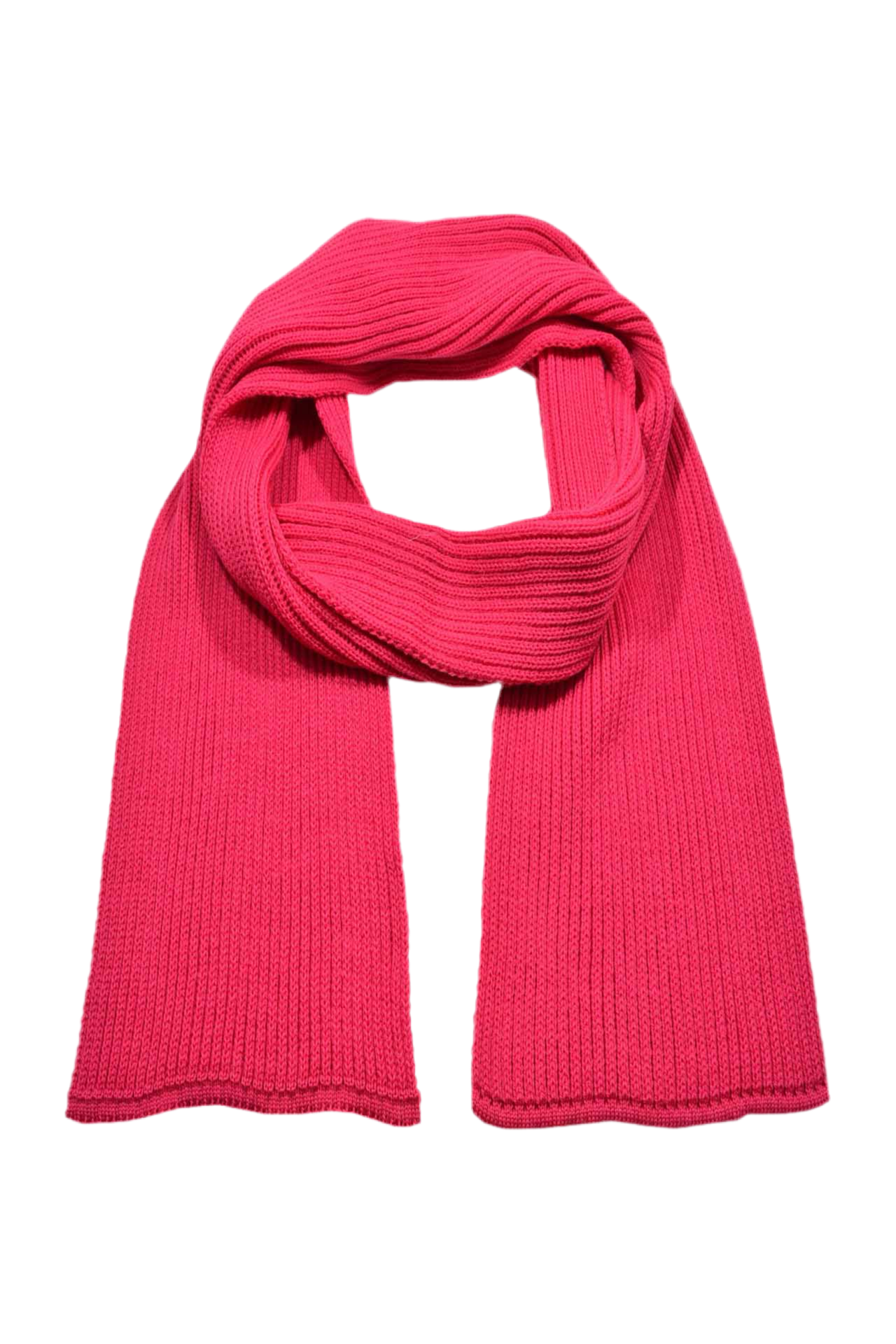 Merino Strickschal gerippt Pink