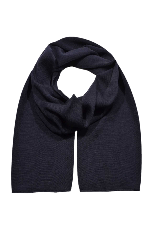 Merino Strickschal glatt Marine