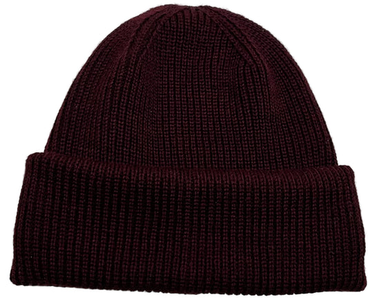 Merino Strickmütze Bordeaux